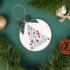 Christmas hoop embroidery