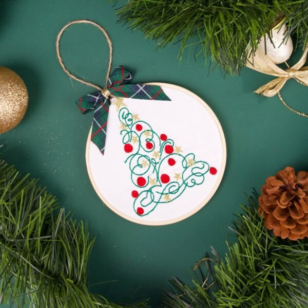 Christmas hoop embroidery