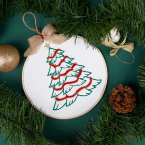 Christmas hoop embroidery
